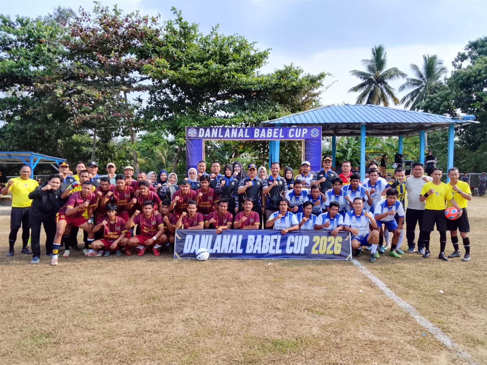 Turnamen sepakbola Danlanal Babel 2026. Foto: Istimewa.