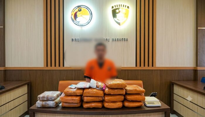 Simpan 12,8 Kg Ganja di Rumah, Win Diciduk Polda Babel