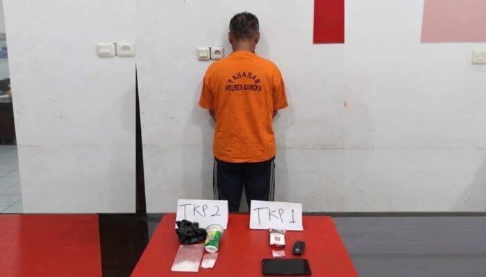 Pria Paruh Baya Ditangkap Gegara Kepemilikan 25 Gram Sabu