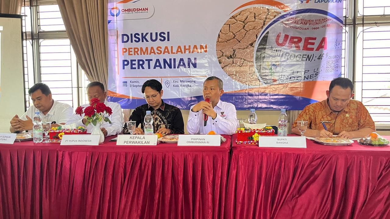 Diskusi Ombudsman Babel tentang pupuk subsidi. Foto: Kick Andy.
