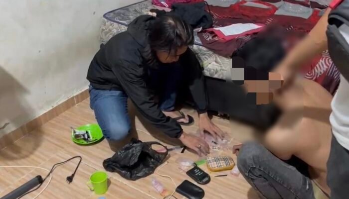 Gerebek Kontrakan di Cupat, Polsek Jebus Tangkap Pengedar Sabu