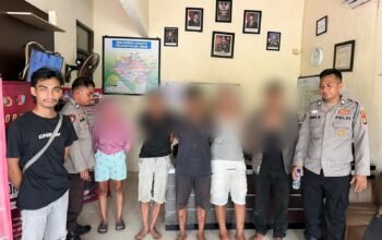 5 pengedar sabu diamankan polisi. Foto: Istimewa.
