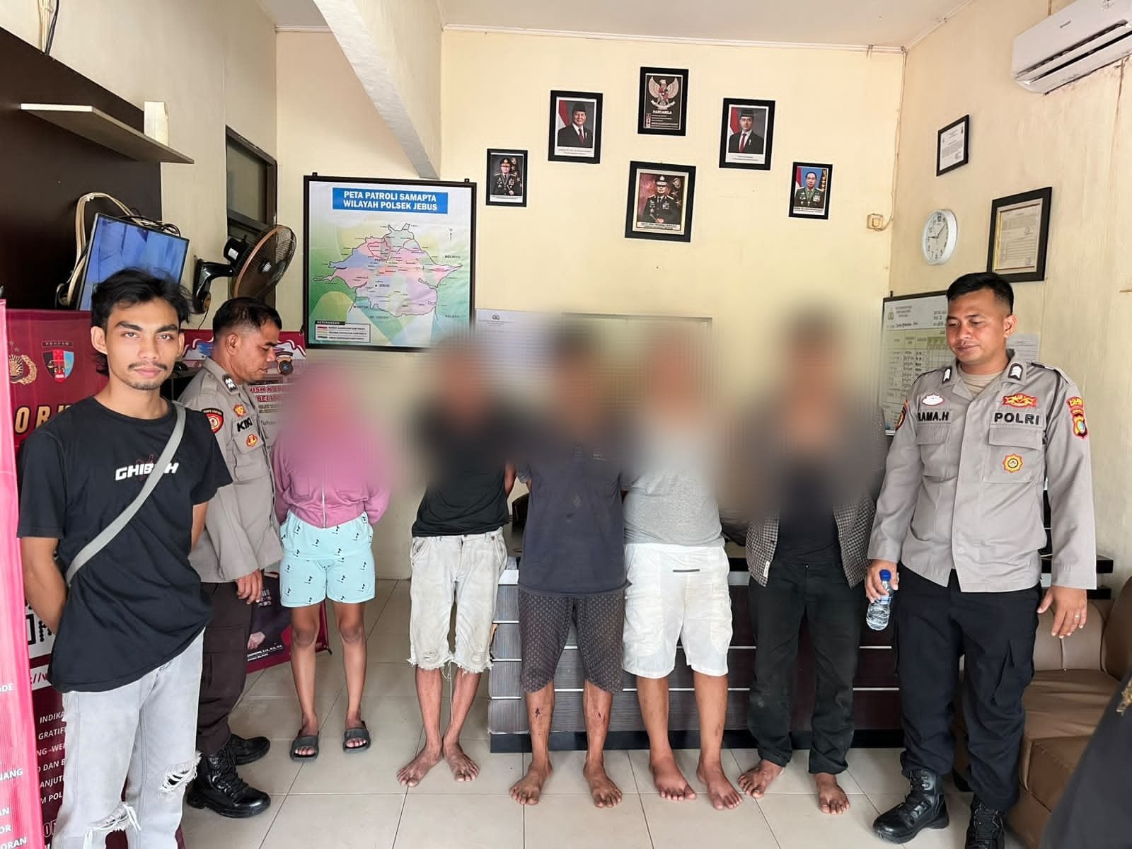 5 pengedar sabu diamankan polisi. Foto: Istimewa.