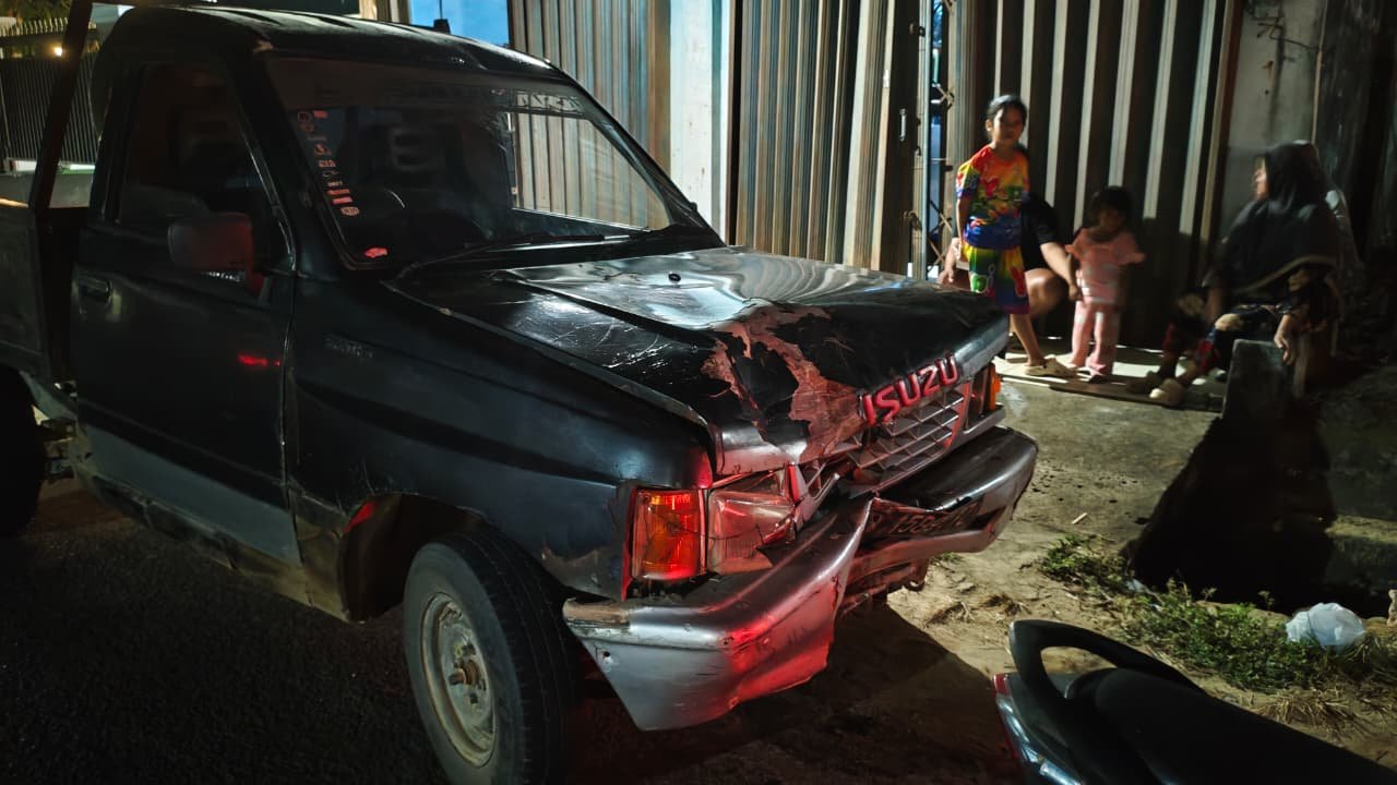 Mobil yang terlibat kecelakaan lalu lintas. Foto: Istimewa.