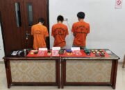 Tiga orang diamankan Satresnarkoba Polres Bangka. Foto: Istimewa.